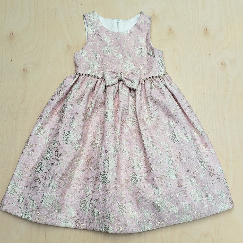 Pink and gold formal dress